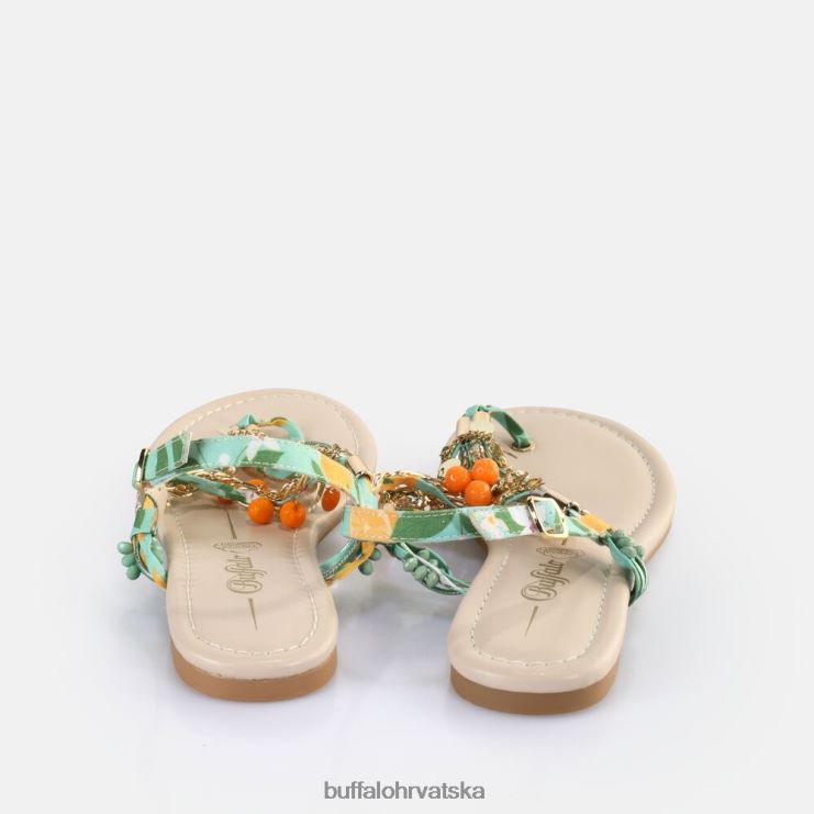 zelena/narančasta Buffalo capri vacay sandale veganske |sandale TDD6T178